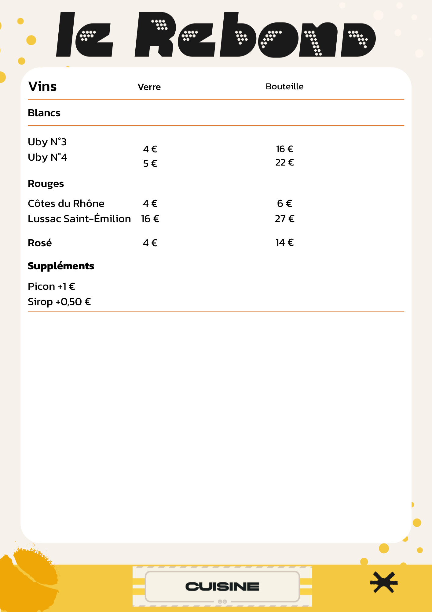 Menu Le Rebond — page 4